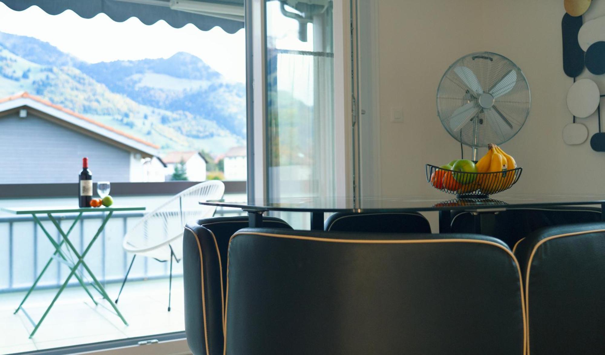 Neirivue Gruyere Alpes Appartement 3 Chambres Bbq Parking מראה חיצוני תמונה