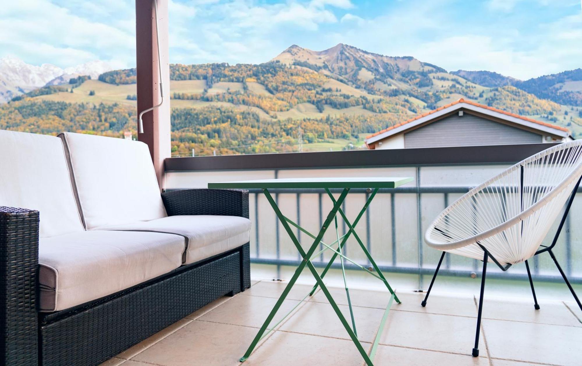 Neirivue Gruyere Alpes Appartement 3 Chambres Bbq Parking מראה חיצוני תמונה