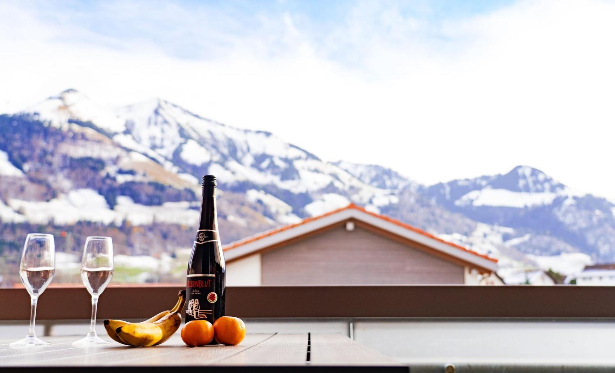 Neirivue Gruyere Alpes Appartement 3 Chambres Bbq Parking מראה חיצוני תמונה