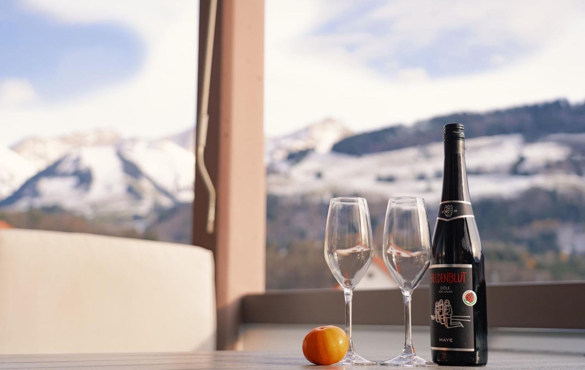 Neirivue Gruyere Alpes Appartement 3 Chambres Bbq Parking מראה חיצוני תמונה